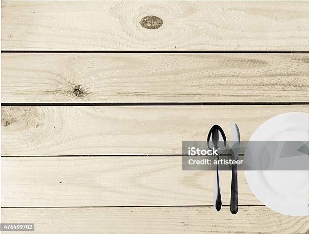 Plate Fork Place Setting Stock Photo - Download Image Now - 2015, Clipping Path, Crockery