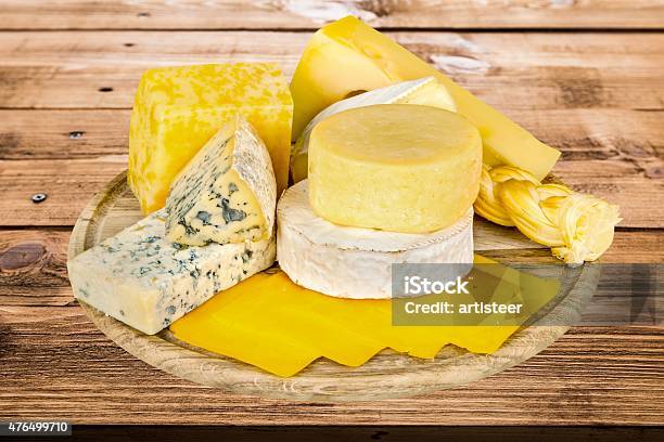 Cheese Tray Plate Stock Photo - Download Image Now - 2015, Blue, Breakfast