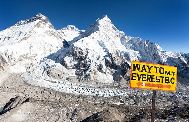 istock signpost way to mount everest b.c. and Mount Everest 476499812