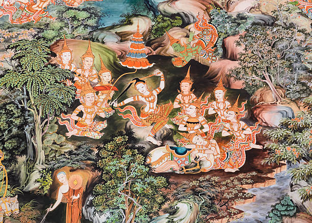 istock Thai temple mural painting 476503837