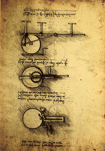 Old Engineering Drawing stock photo