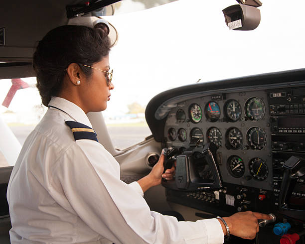 Female Pilot stock photo