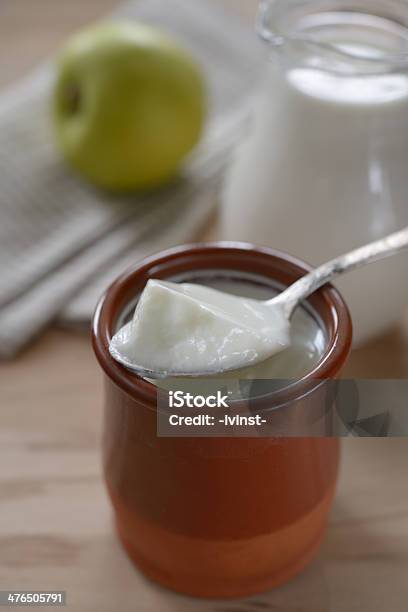 Yogurt Stock Photo - Download Image Now - Cooking Pan, Yogurt, Apple - Fruit