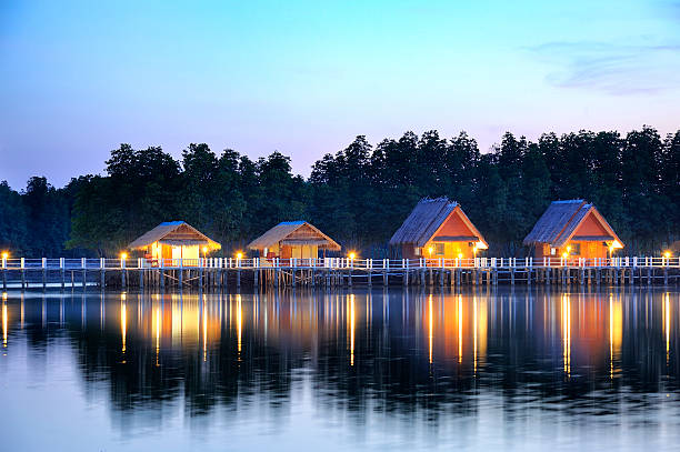 istock Bungalow near pond 476508894