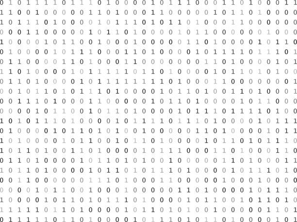 Flat binary code screen Flat binary code screen listing table cypher binary code stock illustrations