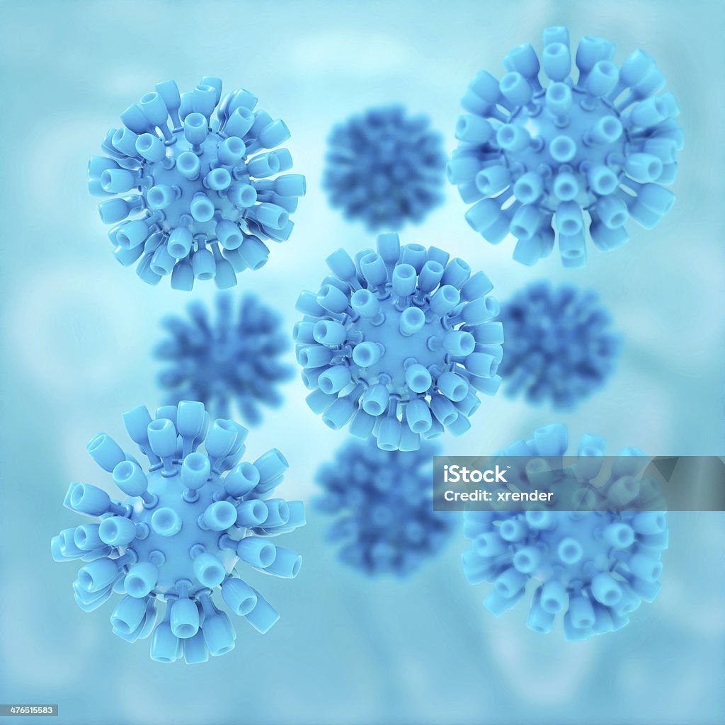 Virus dell'epatite-Illustrazione di rendering 3d - Foto stock royalty-free di Epatite B