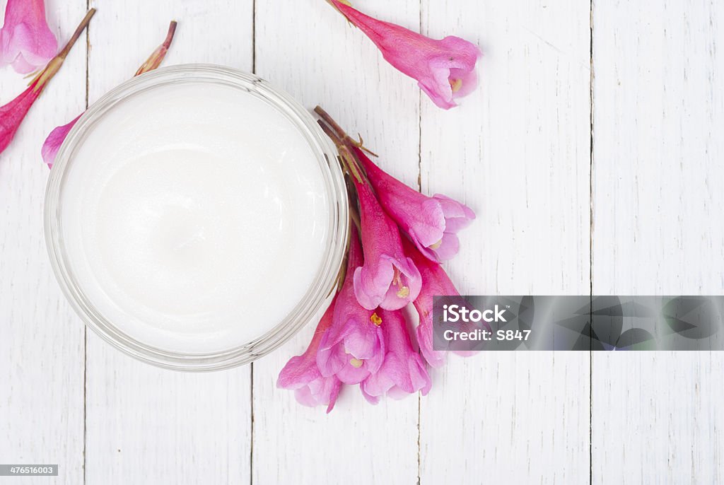 Cosmetici crema - Foto stock royalty-free di Barattolo di vetro