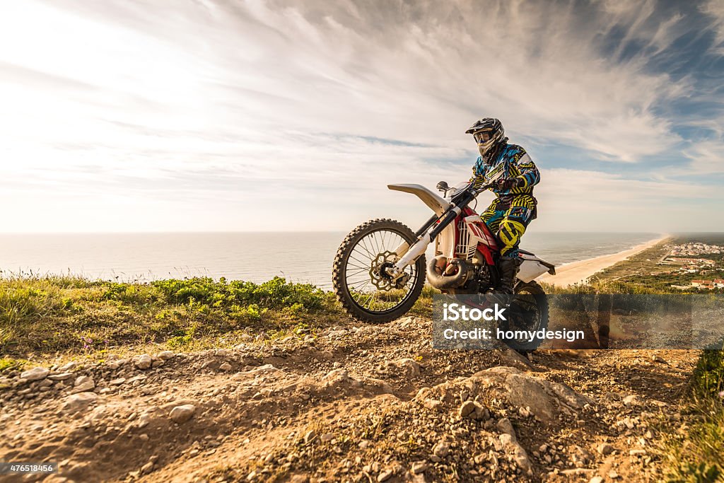 Enduro bike rider - Lizenzfrei Motocross Stock-Foto