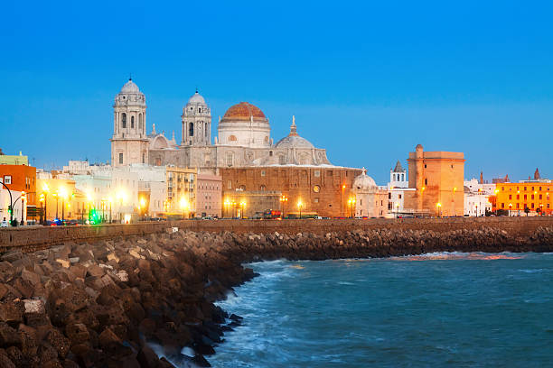 istock Cathedral and  embankment in evening. Cadiz 476518560