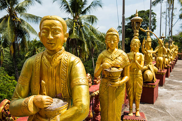 istock Golden Buddhist Statues, Sihanoukville, Cambodia. 476518964