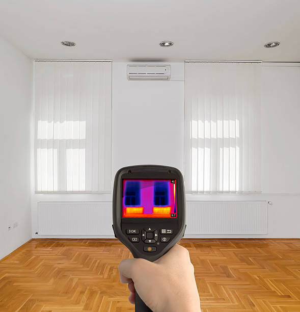 Thermal Image of Room stock photo