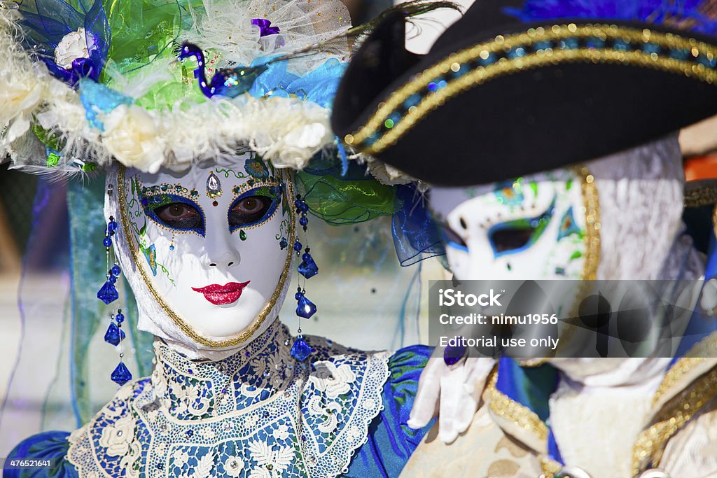 Karneval von Venedig 2014 - Lizenzfrei Blau Stock-Foto