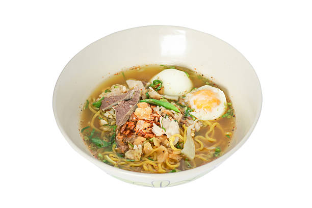 istock Thai noodle wich liver pork and Soft Boiled Egg 476524356