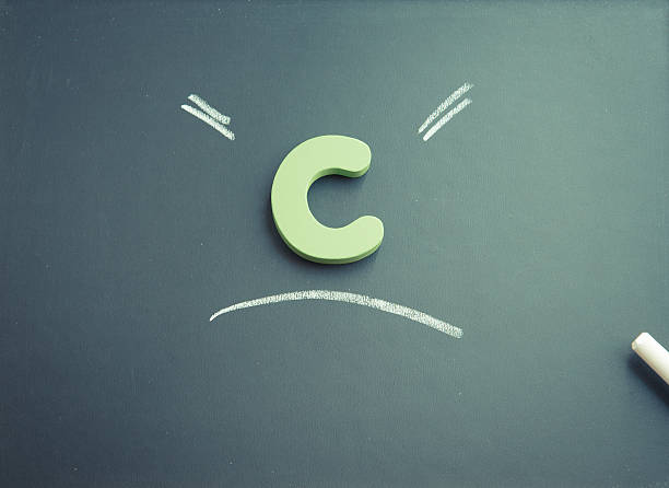 istock Wooden C charactor on black board 476524366