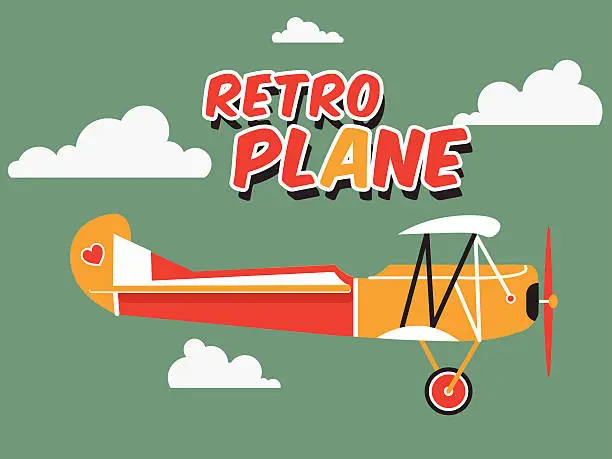 Vector illustration of Retro Plane