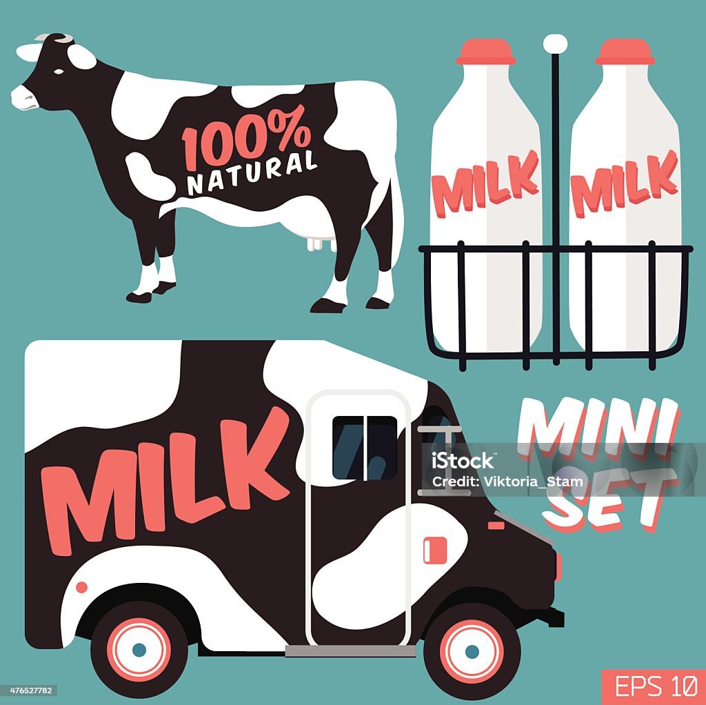 Milk Delivery Vector Dairy Milk Delivery Service Stock Illustration - Download Image Now ...