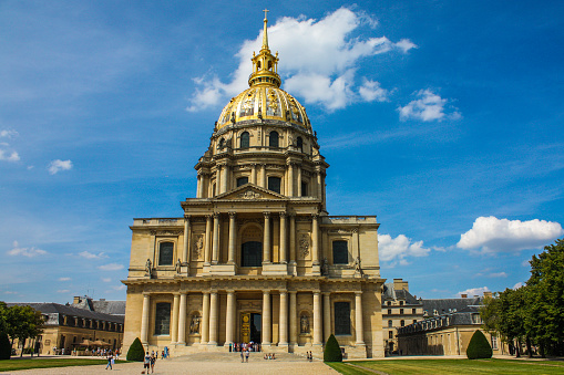 Napoleon's tomb at the Southern end of the Invalides, Paris France