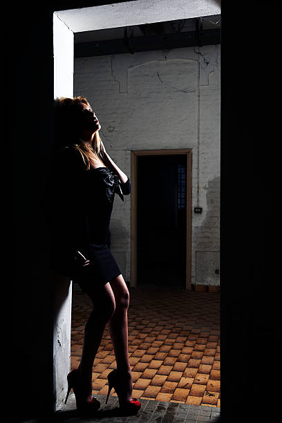 istock Woman with Door. Color Image 476533681