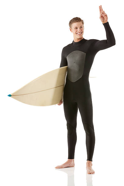 istock Cheerful swimmer showing victory sign 476540348