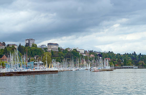 istock Yachts in a harbor  Tholon on Lake Geneva 476541088