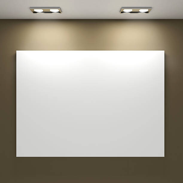 istock Empty frame on wall in gallary of museum interior 476543037