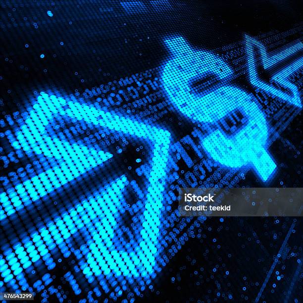 Dollar Sign Stock Photo - Download Image Now - Binary Code, Bright, Business