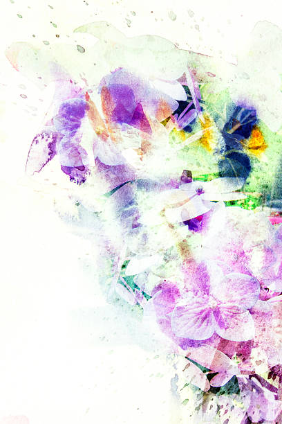 istock Flower watercolor illustration. 476545306