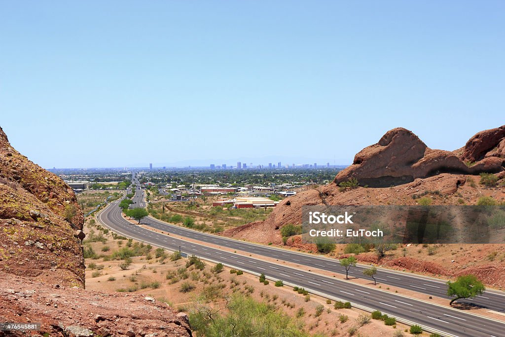 Fahren in der Innenstadt von Phoenix, AZ - Lizenzfrei Arizona Stock-Foto