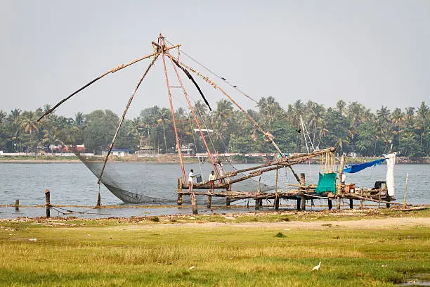 Chinese Fishingnets in Fort Kochin, Kerala, India, Asia
