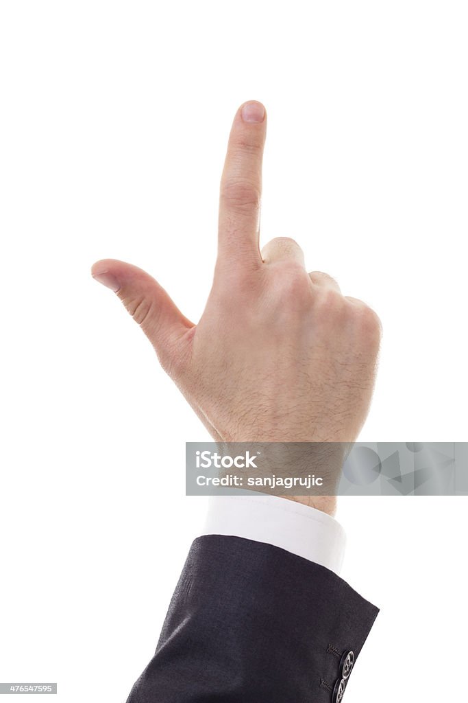 Mann hand berühren - Lizenzfrei Mit dem Finger zeigen Stock-Foto