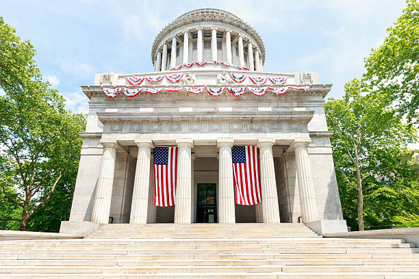 grant's tomb com o united deputado staes flags-new york city - symbol president ulysses s grant usa - fotografias e filmes do acervo