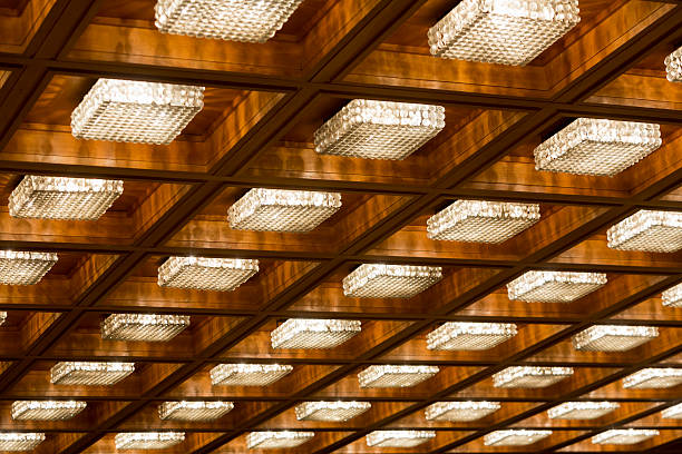 istock Many old vintage lamps wooden ceiling 476549554