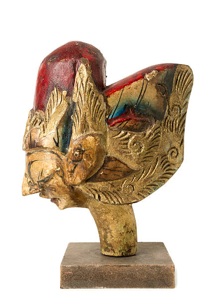 istock Old Indonesian Wooden Head 476558348