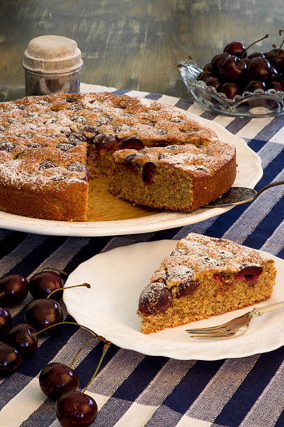 istock Cherry Almond Cake With Fresh Cherries 476559357