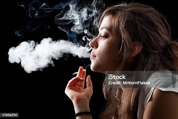 Smoking Woman Stock Photo - Download Image Now - Smoking - Activity, Smoking Issues, Smoke - Physical Structure