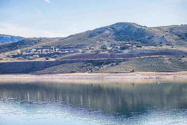 Photo of blue mesa reservoir in gunnison national forest colorado