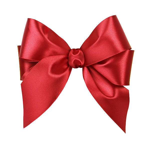 fiocco in raso rosso regalo - bow satin red large foto e immagini stock