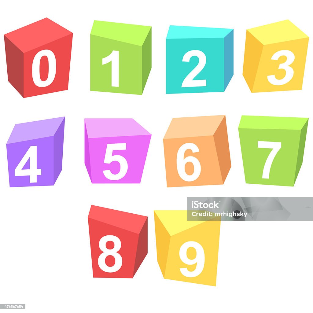 Cube Number Sign Cube Numbers Stock Illustration - Download Image Now - 2015, Counting ...