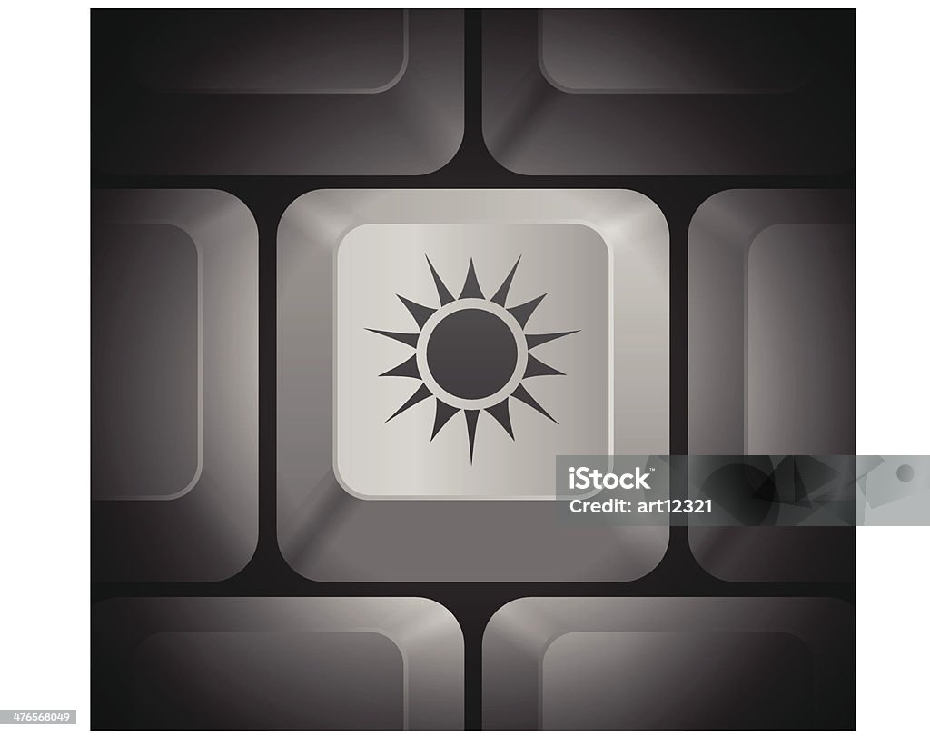 Sol icono de teclado de ordenador - arte vectorial de Blanco - Color libre de derechos