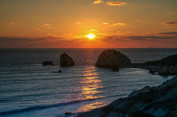 istock Sunset at rocky beach at Cyprus 476568106