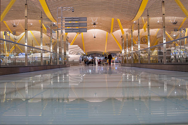 Madrid-Barajas Airport with the Four Towers Business Area at the background