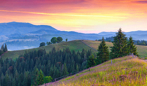 istock Muisty morning in the mountains before sunrise 476569886