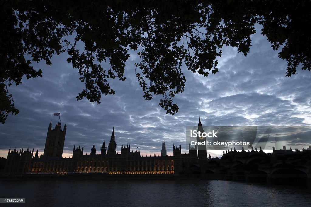 국회의사당 런던 야간에만 - 로열티 프리 0명 스톡 사진