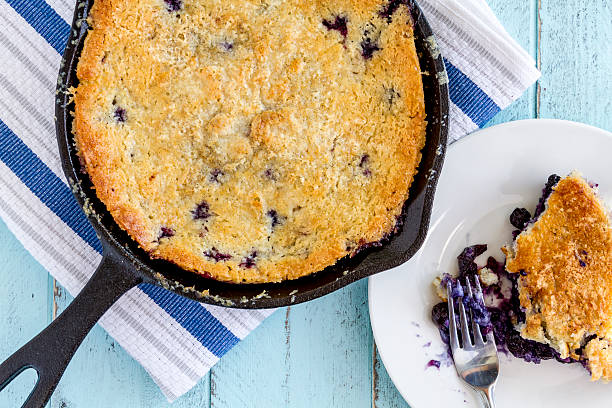 istock Blueberry Cobbler Baked in Cast Iron Skillet 476574064