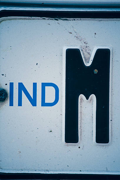 istock Close-up of a number plate on a car 476574298