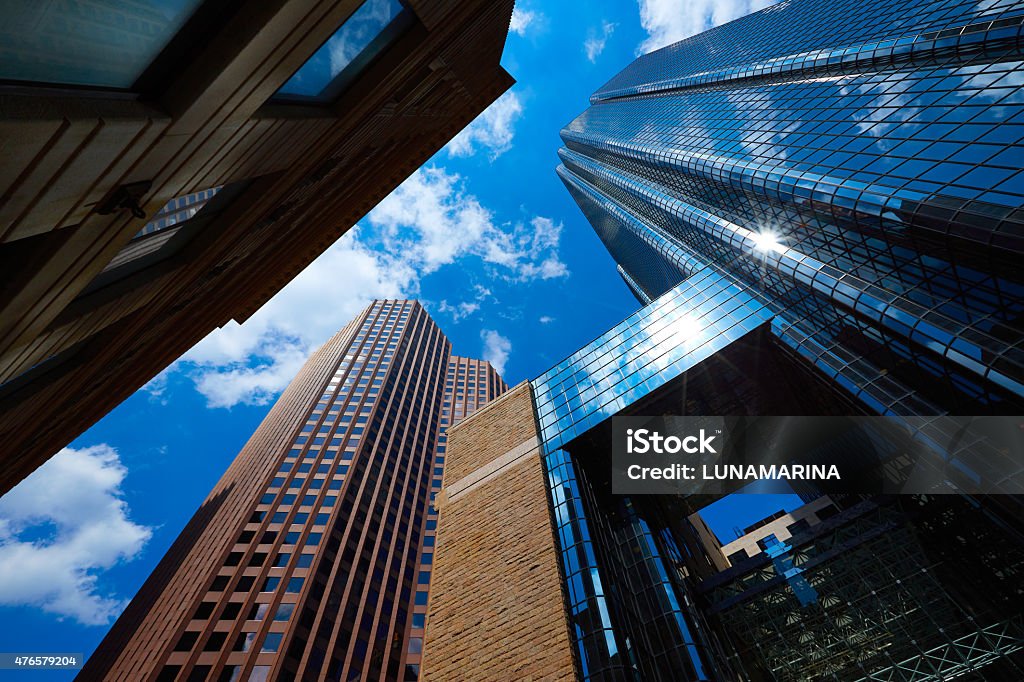 Boston in Massachusetts downtown buidings Boston Massachusetts downtown buidings cityscape in USA 2015 Stock Photo