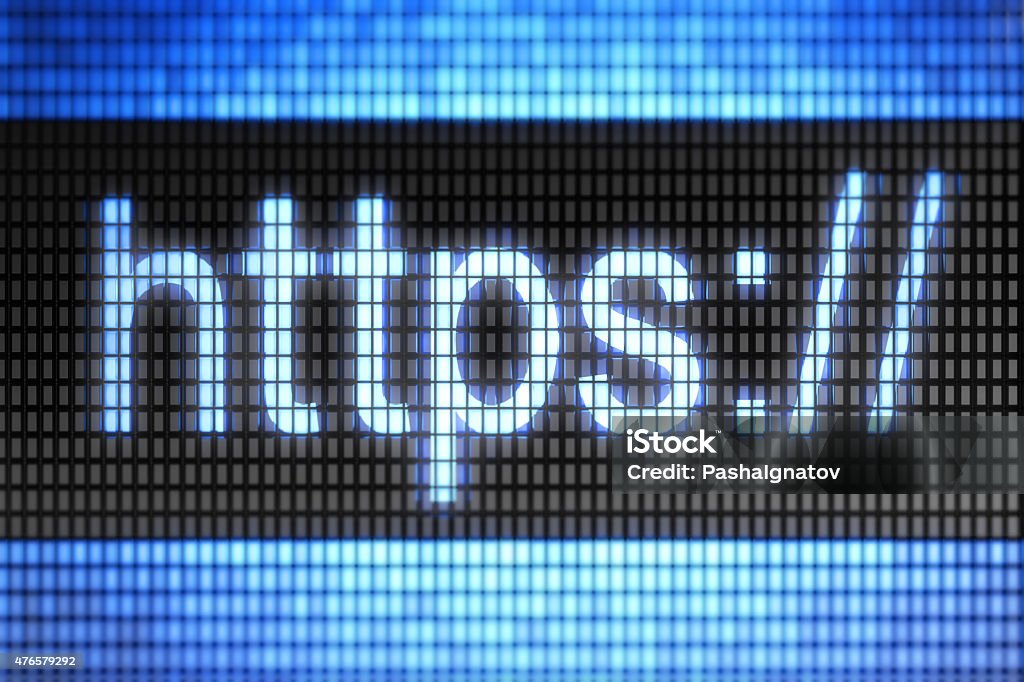 Https "Https" icon on the screen. 2015 Stock Photo