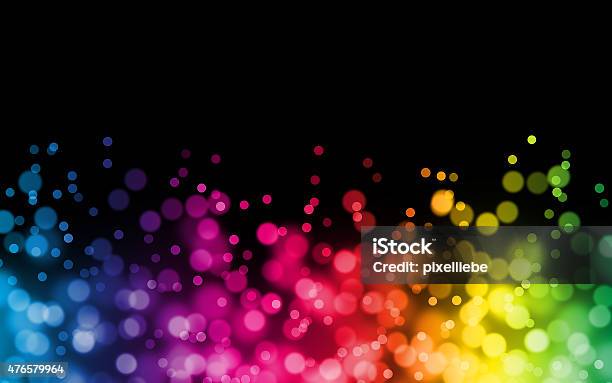 Rainbow Bokeh Background Illustration Stock Photo - Download Image Now - Rainbow, Defocused, Glitter