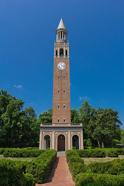 bell tower an der universität von north carolina-chapel hill - glockenturm stock-fotos und bilder