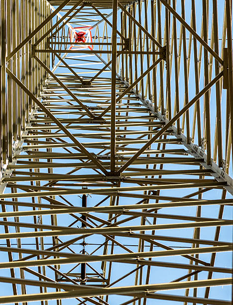 istock high voltage electricity pylons against blue sky 476580500